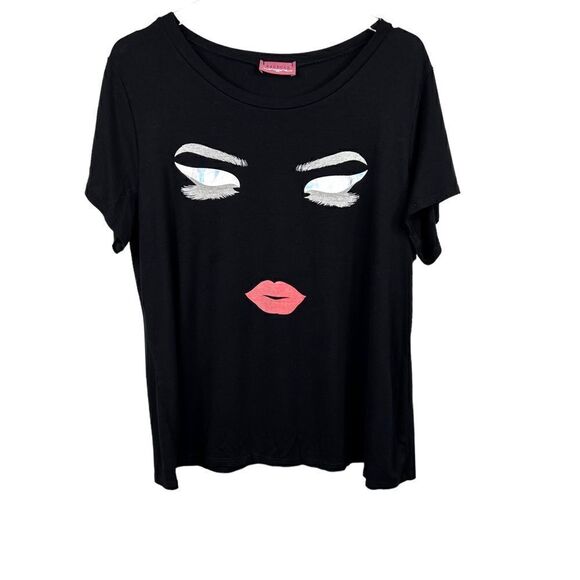 RAGDOLL Short Sleeve Top in Black Women's Size XL - Picture 1 of 4